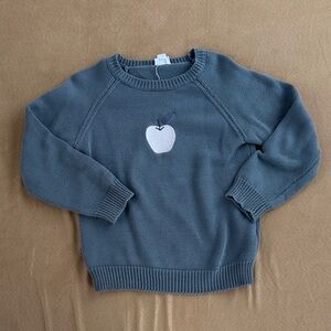 Jamie Kay Gray Sweater with Apple Design